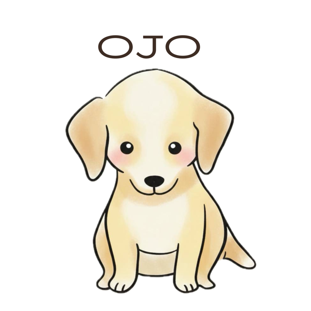 OJO ロゴ｜親子ギフト向けアパレル（ゆるかわ子犬モチーフ）