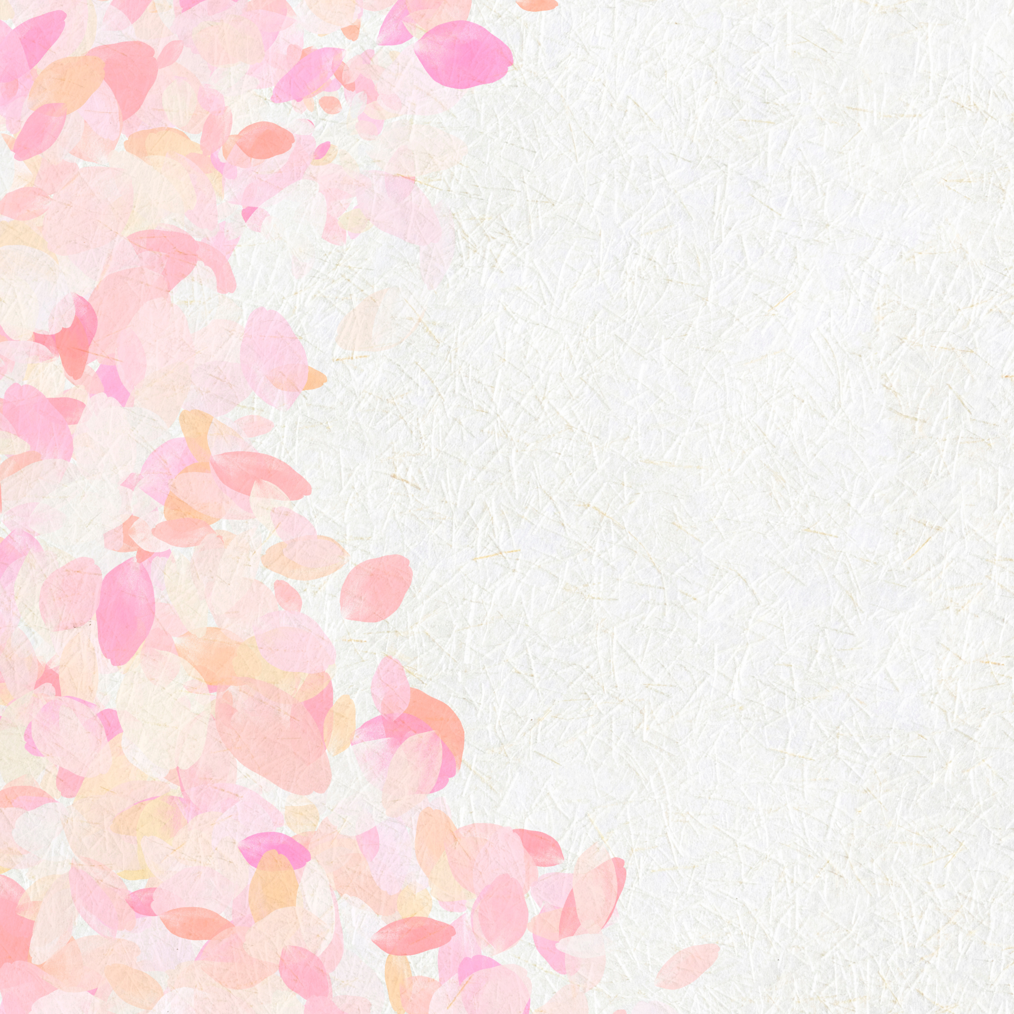 和紙の質感に淡い花びらが舞う、aloの技法カテゴリ用アイコン背景